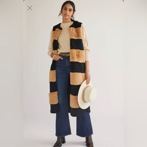 Faux Fur stripe vest